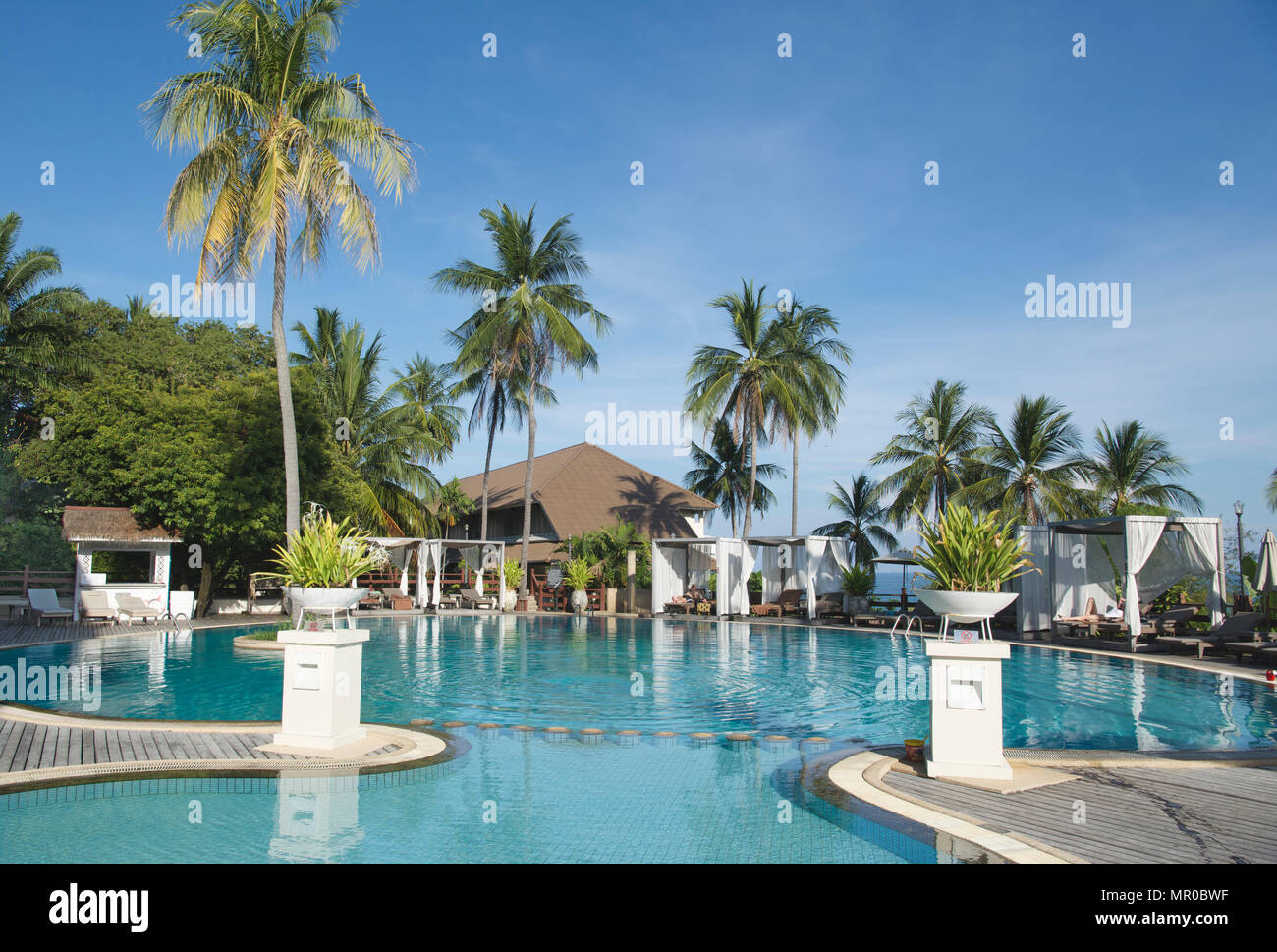 Swimming pool Panwa Beach Resort Panwa Beach Phuket Thailand Stock Photo