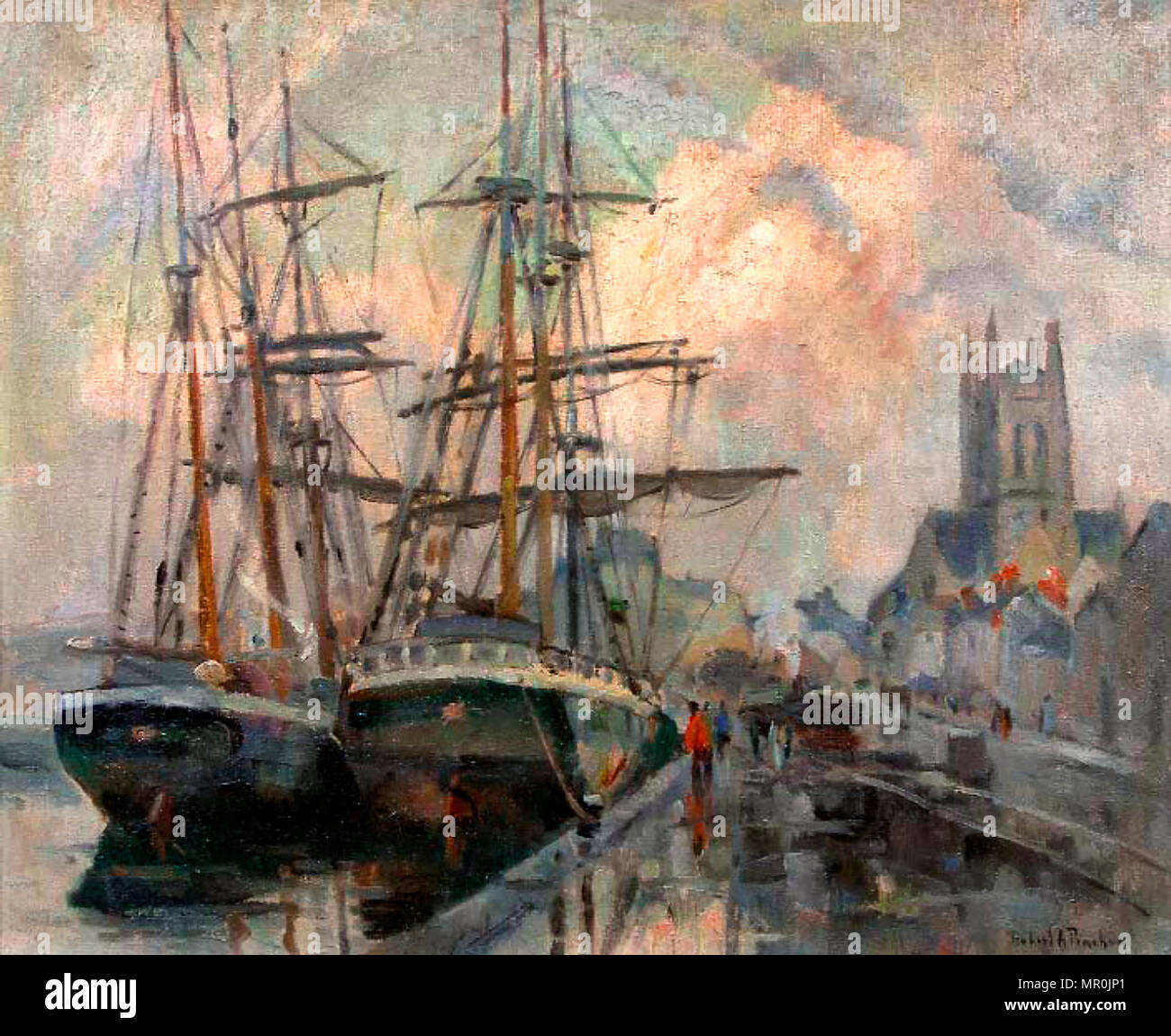 Port vintage illustration painting hi-res stock photography Port vintage illustration painting hi-res stock photography