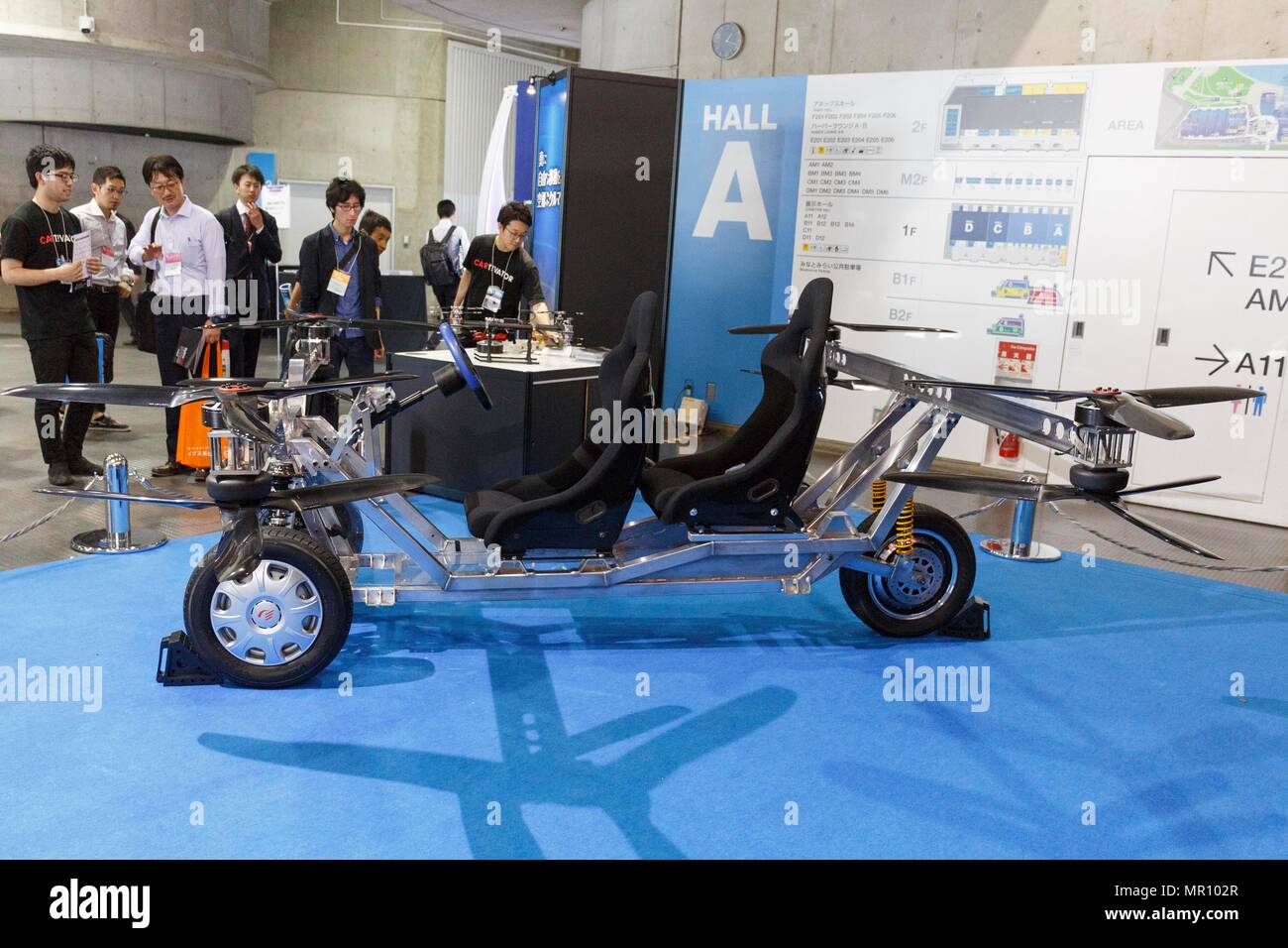 Sdxx A flying car prototype SkyDrive SD-01 on display at the Automotive ...