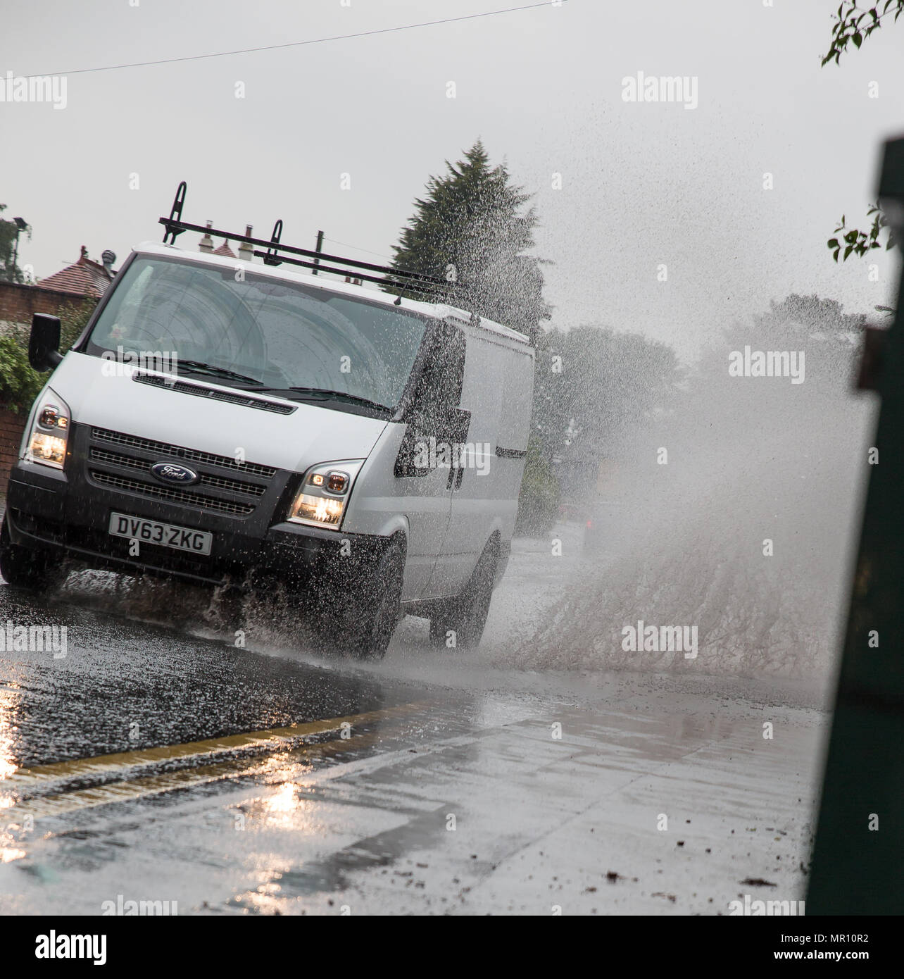 Kidderminster, UK. 25th May, 2018. UK weather there is heavy rainfall