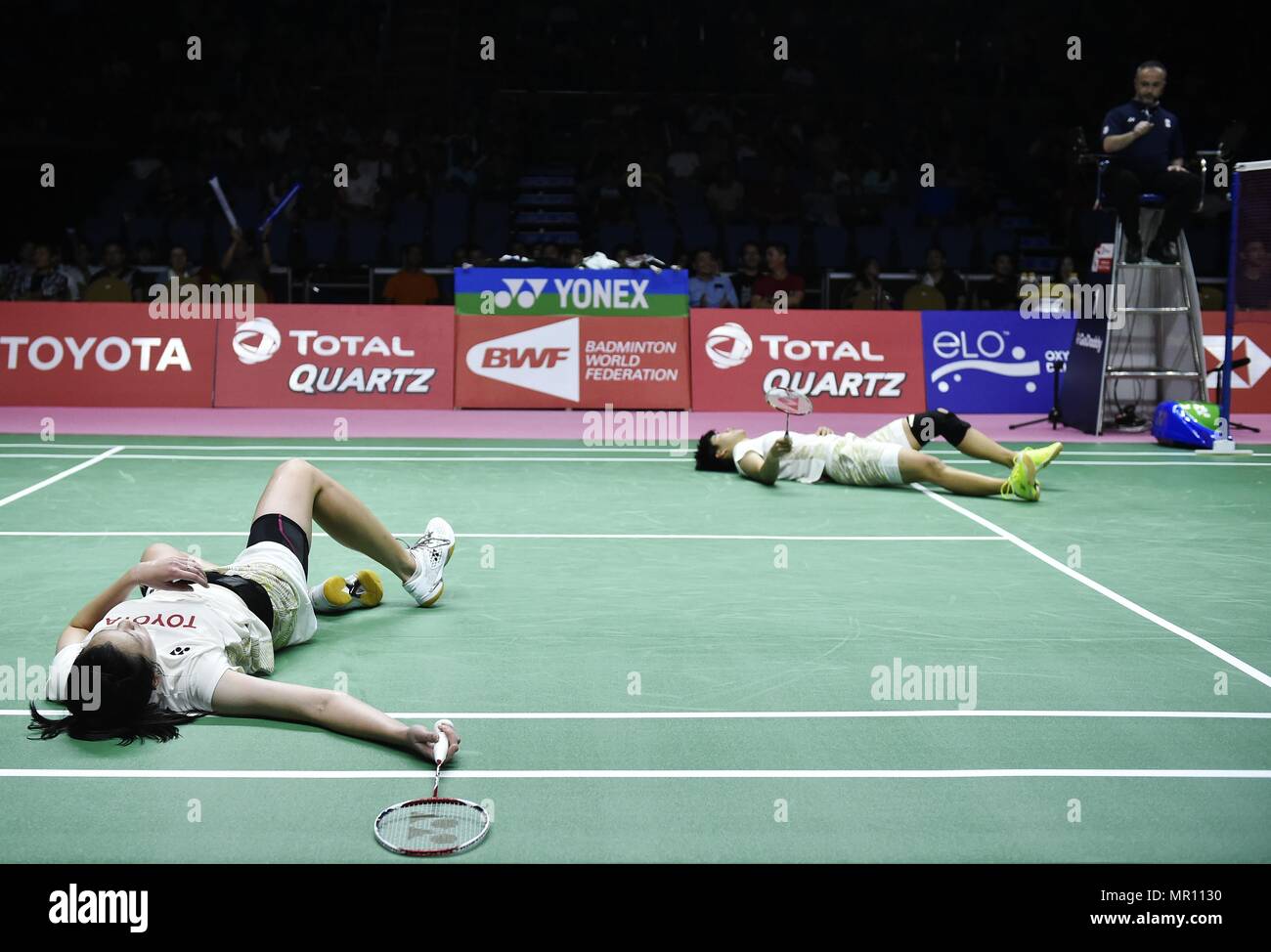 Bangkok, Thailand. 25th May, 2018. Puttita Supajirakul (L) and 