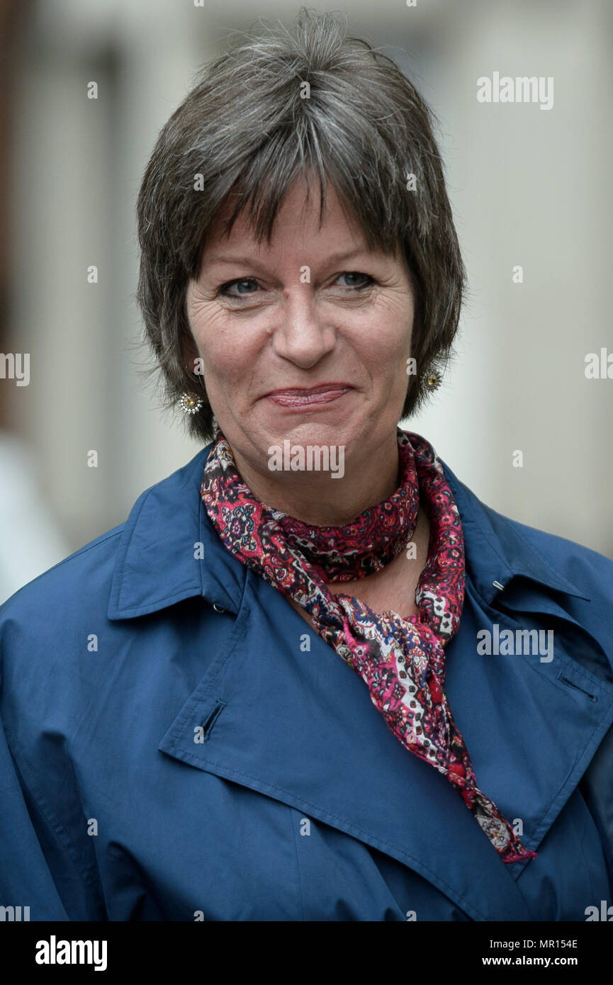 London, UK. 25th May 2018. Alison Chabloz arrives at Westminster Magistrates Court. Miss Chabloz, who describes herself as a Holocaust revisionist, is due to receive verdict from district Judge John Zani after being charged with five counts of writing and performing anti-Semitic songs about the Holocaust deemed 'grossly offensive'. Credit: Guy Corbishley/Alamy Live News Stock Photo