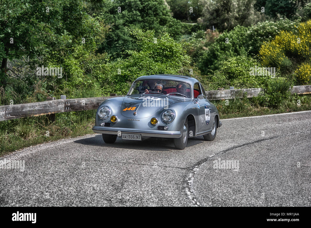 PESARO COLLE SAN BARTOLO , ITALY - MAY 17 - 2018 : PORSCHE 356 A 1500 ...