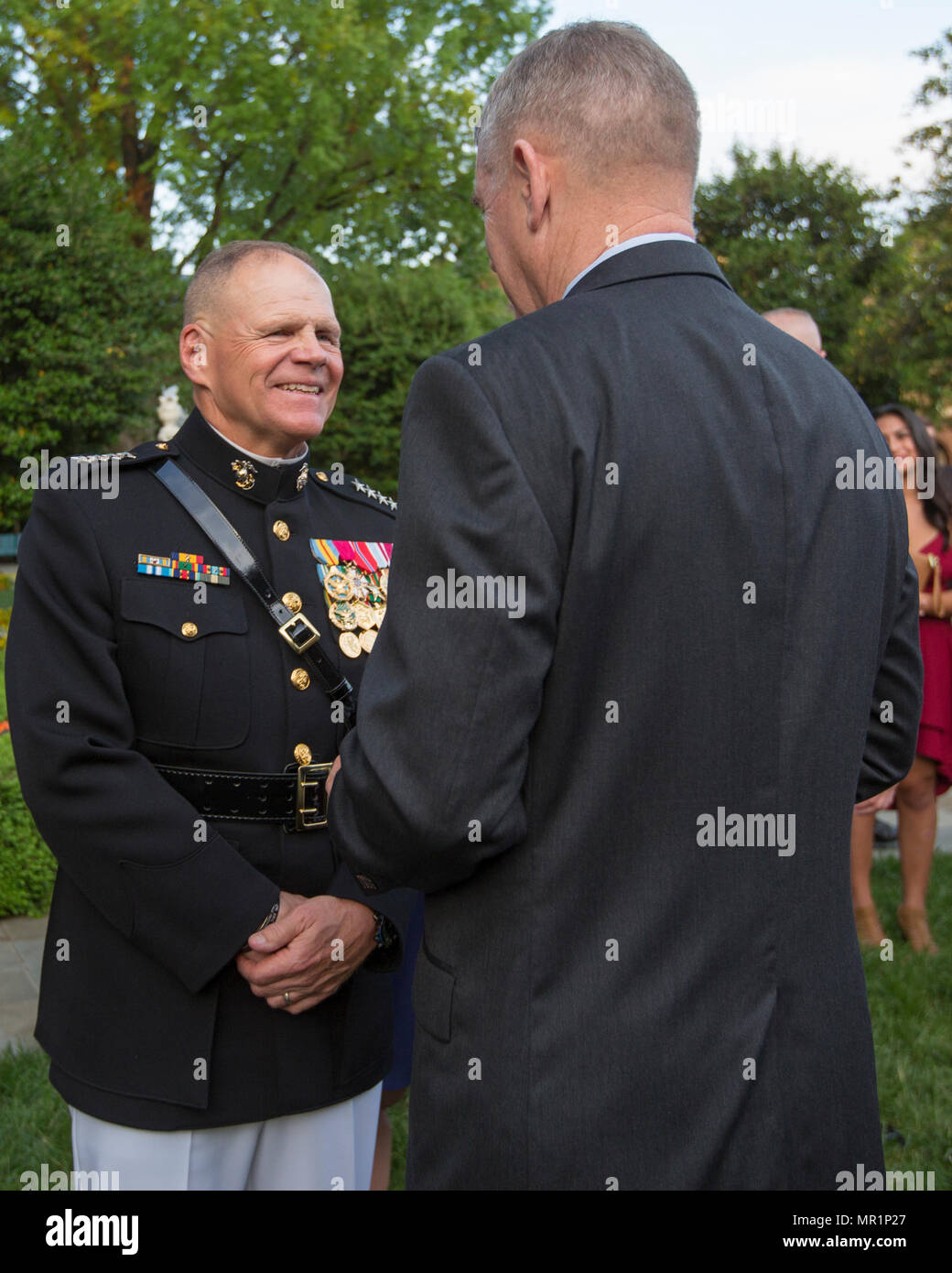 Commandant of the Marine Corps Gen. Robert B. Neller speaks to a guest ...