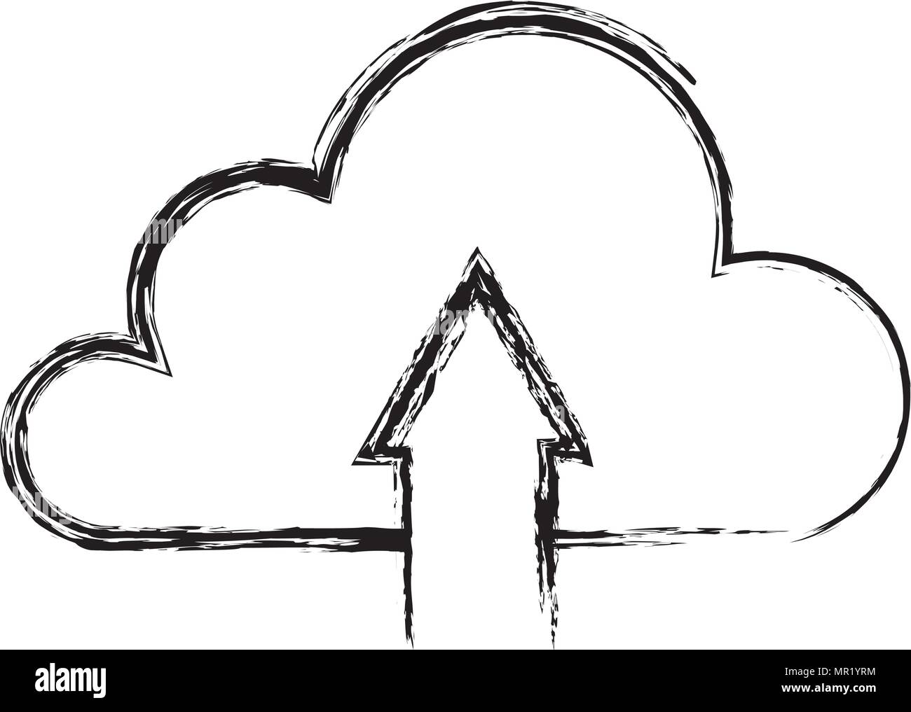 cloud computing with arrow upload Stock Vector Image & Art - Alamy