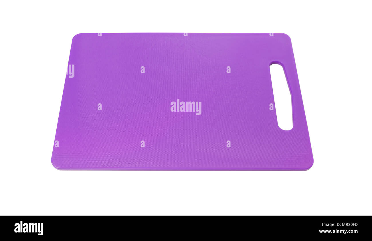 Plastic kitchen board. Isolated on white background. Stock Photo