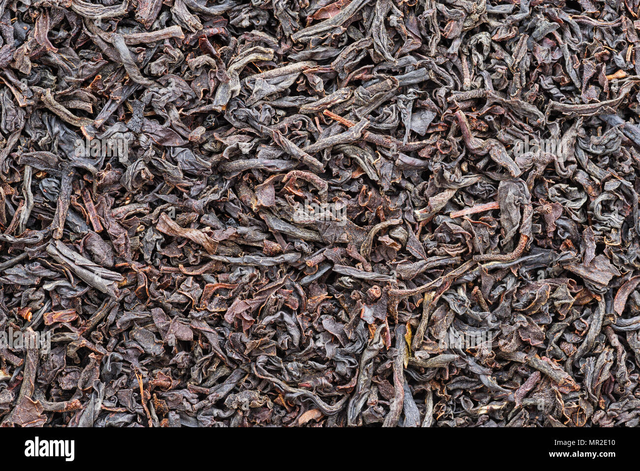 macro image of Ceylon black tea background Stock Photo