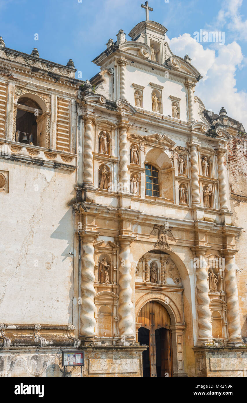 Architecture details of the Catholic church called Iglesia de San
