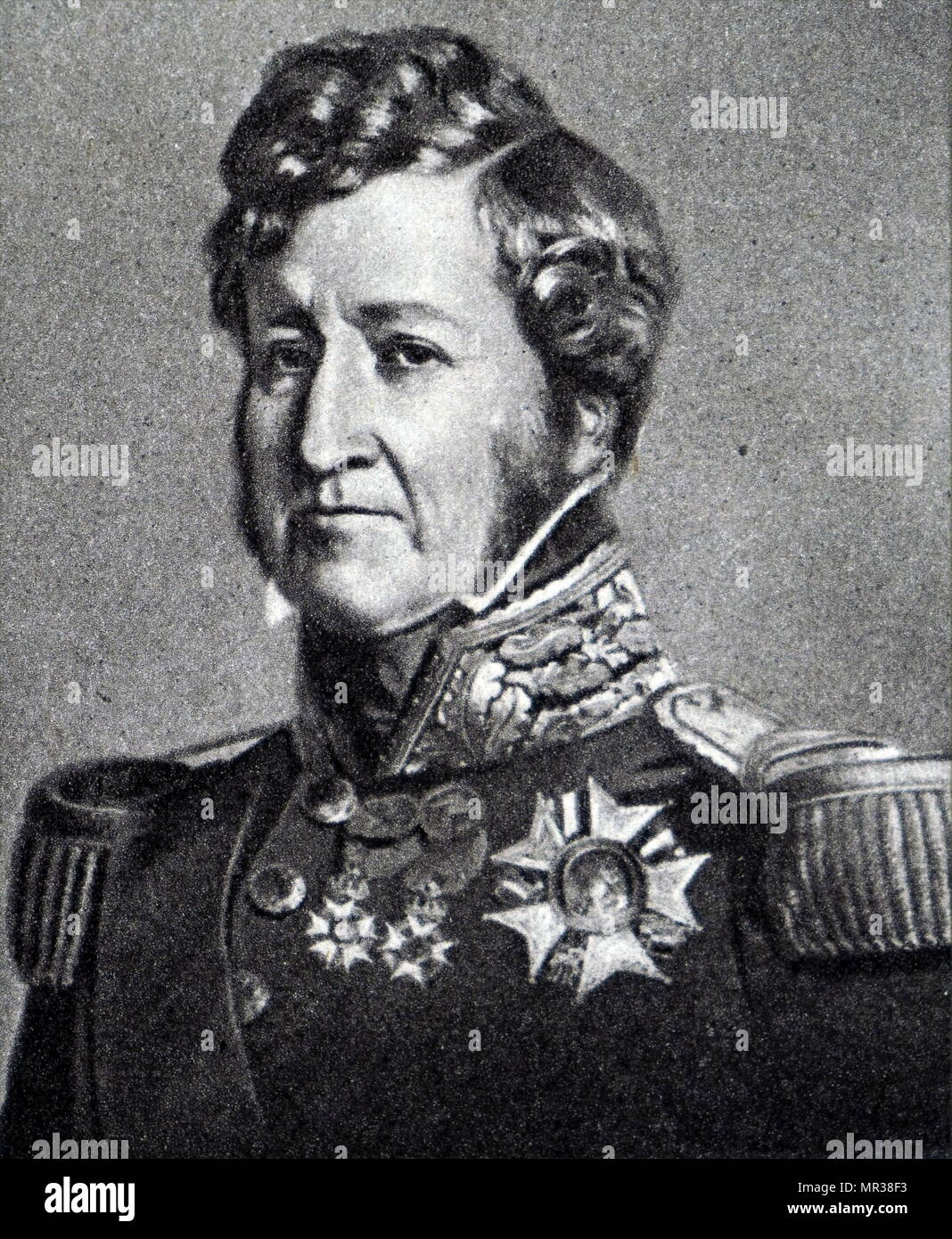 Portrait of Louis Philippe I (1773-1850) King of France, leader of the Orléanist party and cousin of King Louis XVI of France. Dated 19th century Stock Photo