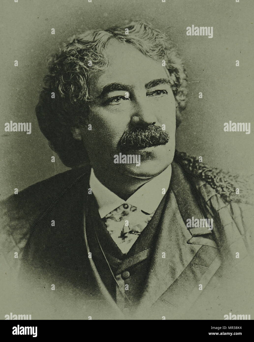 Photographic portrait of Sims Reeves (1821-1900) an English operatic, ontorio and ballad tenor vocalist of the mid-Victorian era. Dated 19th century Stock Photo