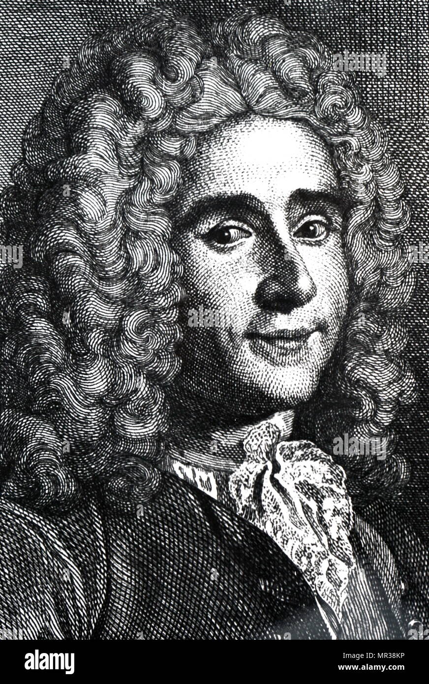 Portrait of René Antoine Ferchault de Réaumur (1683-1757) a French entomologist and writer who contributed to many different fields, especially the study of insects. Dated 18th century Stock Photo