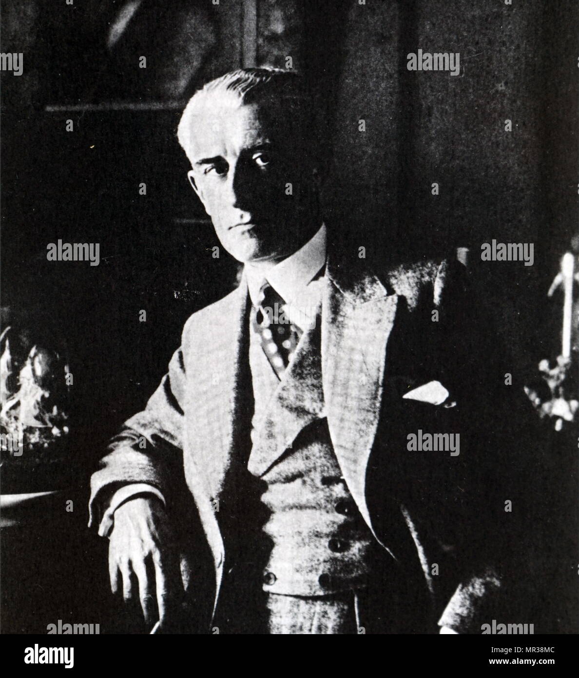 Photographic portrait of Maurice Ravel (1875-1937) a French composer, pianist and conductor. Dated 20th century Stock Photo