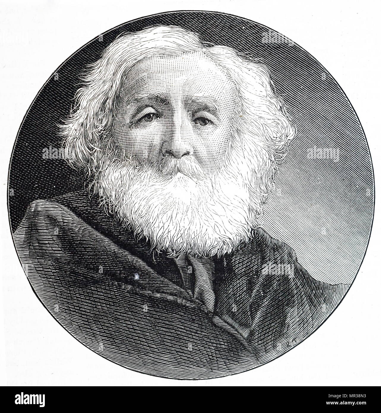 Portrait of Leopold von Ranke (1795-1886) a German historian and founder of modern source-based history. Dated 19th century Stock Photo