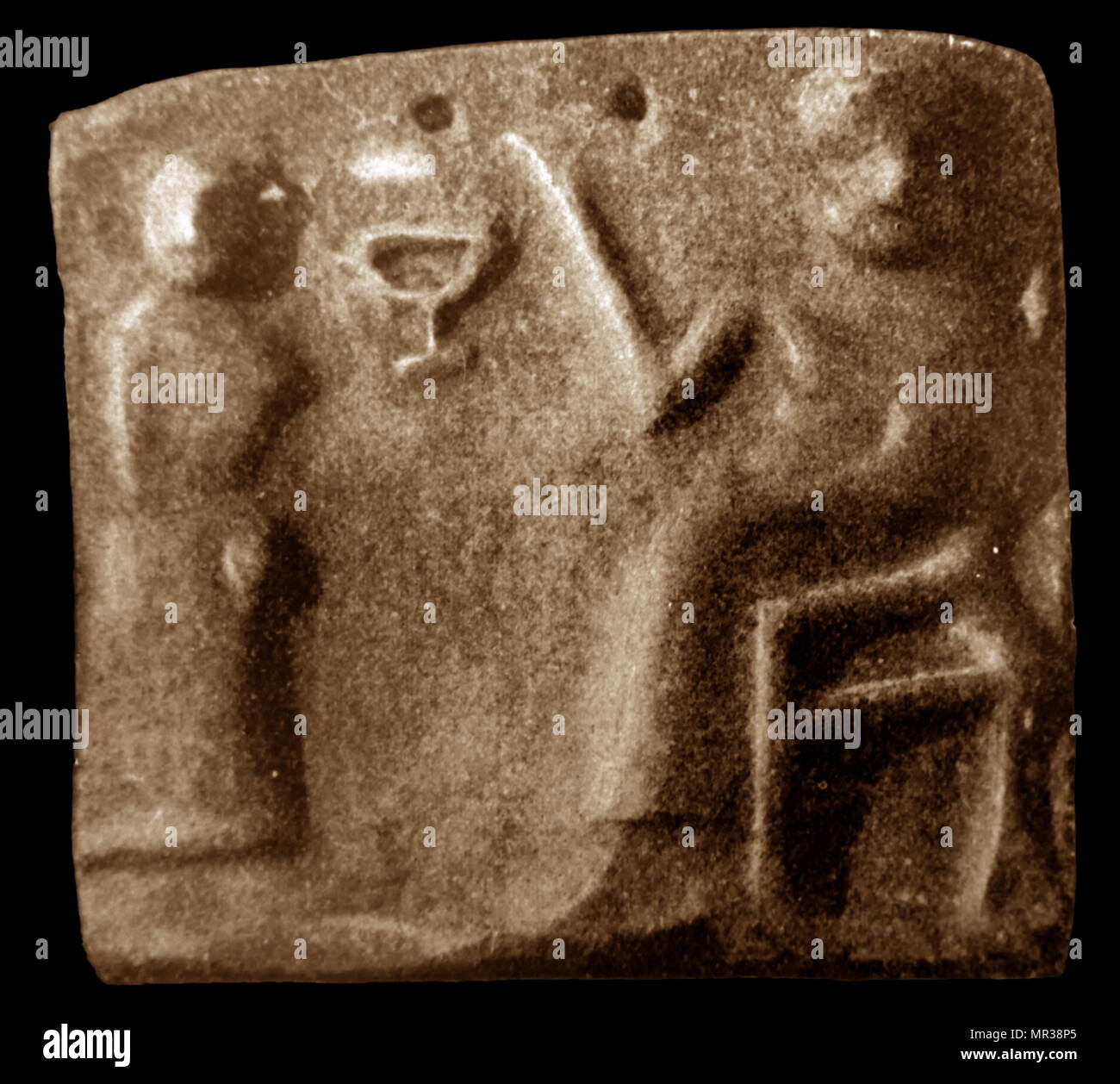 Spartan Greek, terra-cotta Votive tablet found at Angelona in Laconia, 6th Century BC Stock Photo