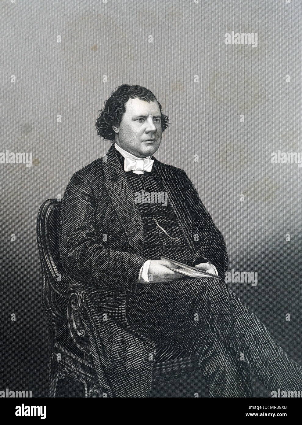 Photographic portrait of William Morley Punshon (1824-1881) an English Nonconformist minister. Dated 19th century Stock Photo