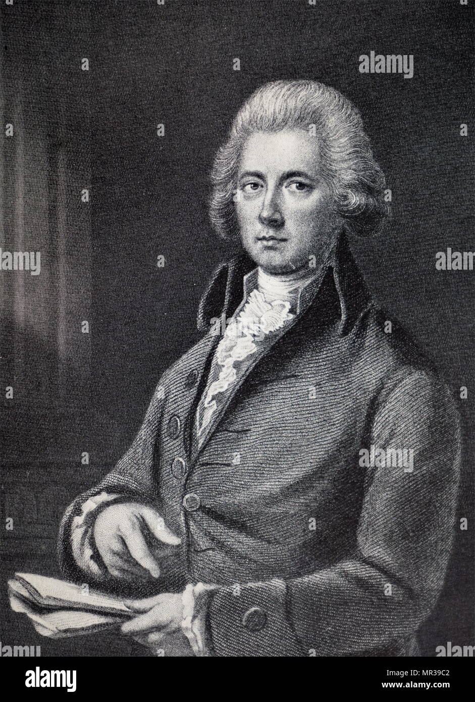 Portrait of William Pitt, 1st Earl of Chatham (1708-1778) a British statesman of the Whig group who led the government of Great Britain. Dated 18th century Stock Photo