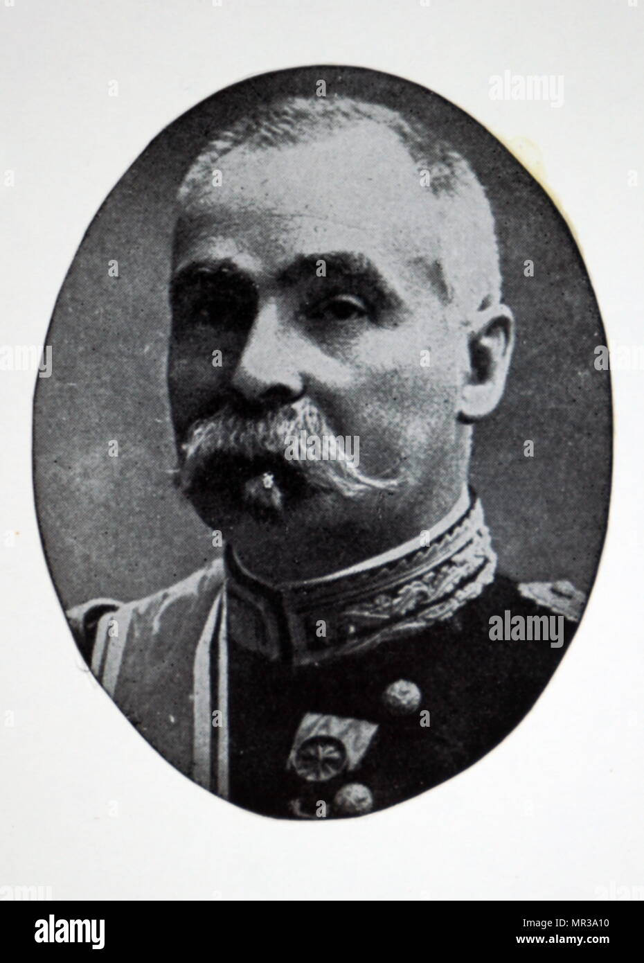 Photographic portrait of General Paul Pau (1848-1932) a French soldier and general who served in the Franco-Prussian War in World War I. Dated 20th century Stock Photo