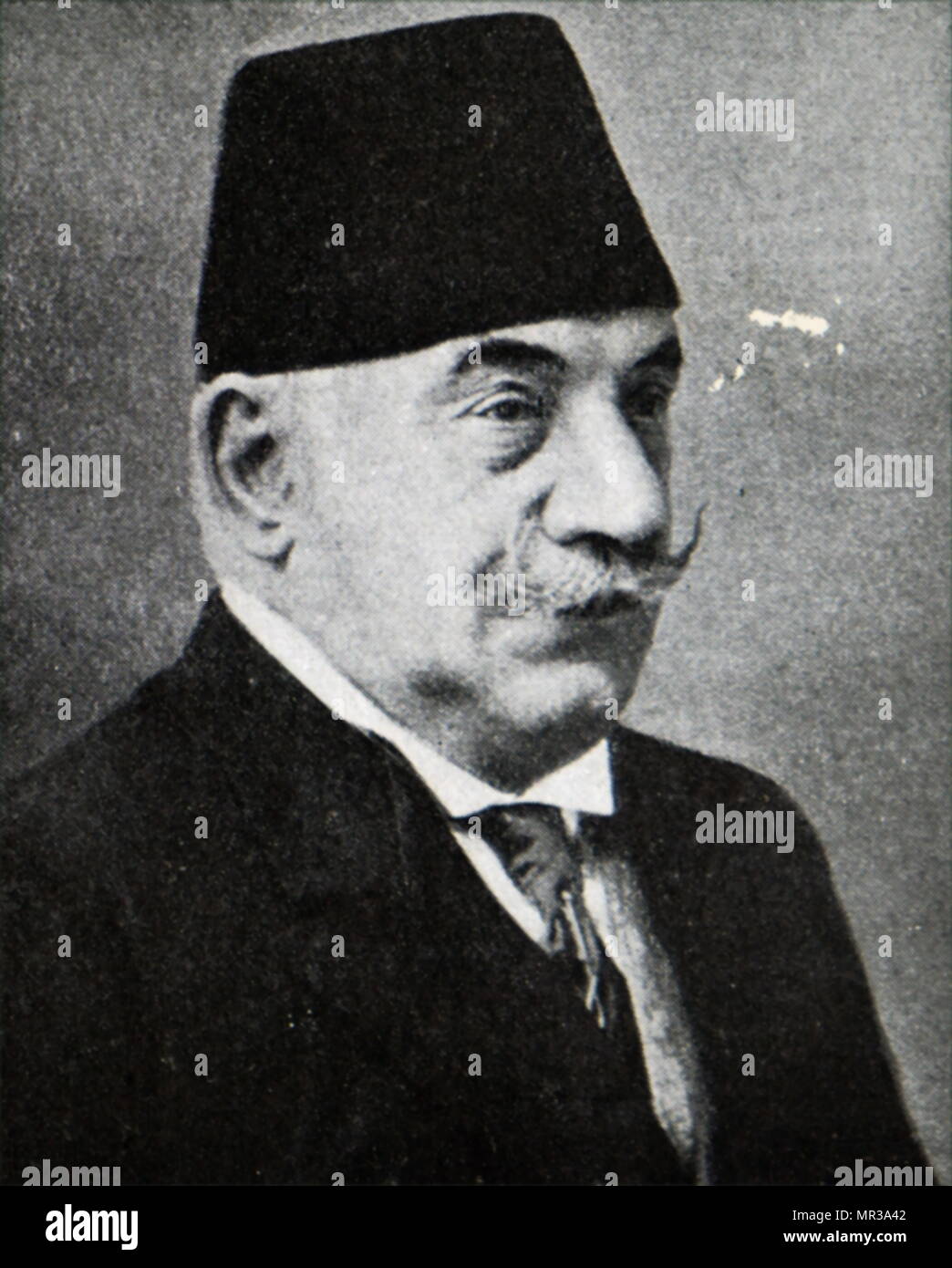 Photographic portrait of Nazım Pasha (1848-1913) a Turkish Chief of Staff of the military of the Ottoman Empire during the First Balkan War of 1912-1913. Dated 20th century Stock Photo