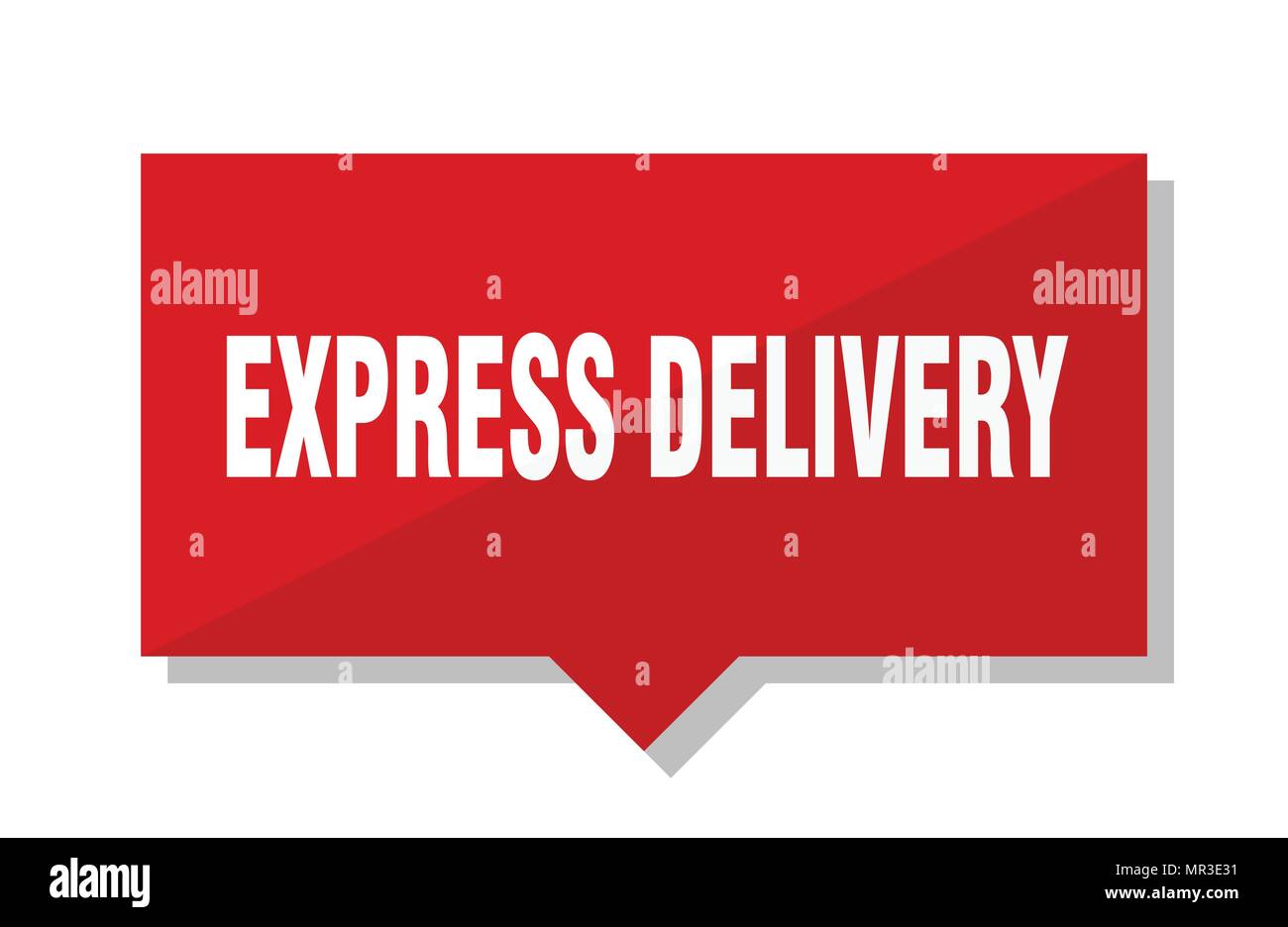 express delivery red square price tag Stock Vector Image & Art - Alamy