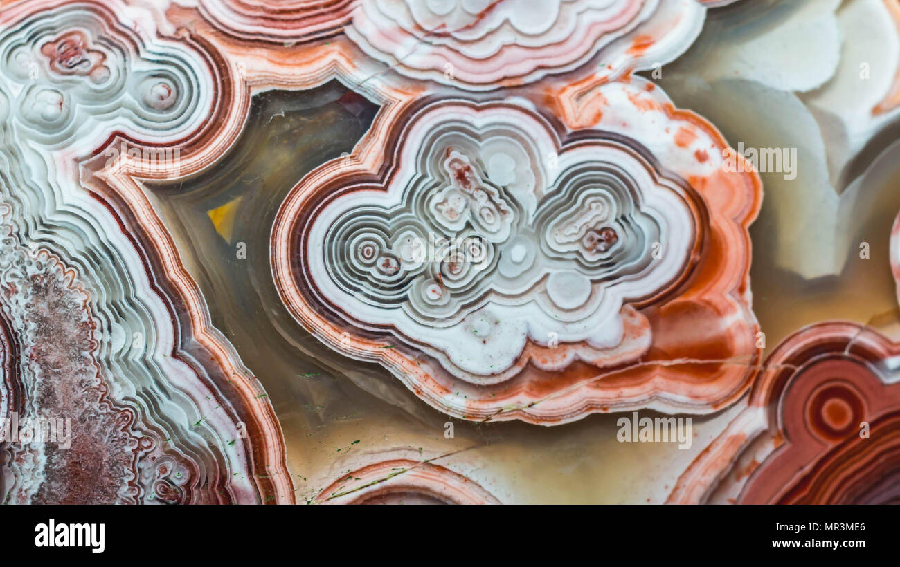 abstract pattern of agate stone. closeup detail of gemstone pattern