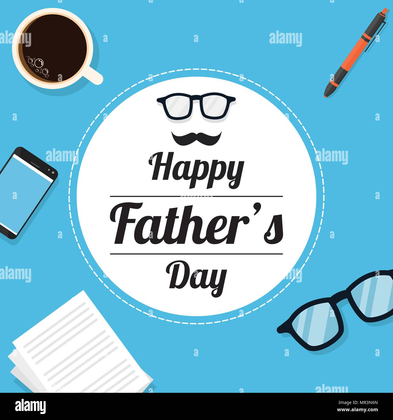 Fathers day design background card Stock Vector Image & Art - Alamy