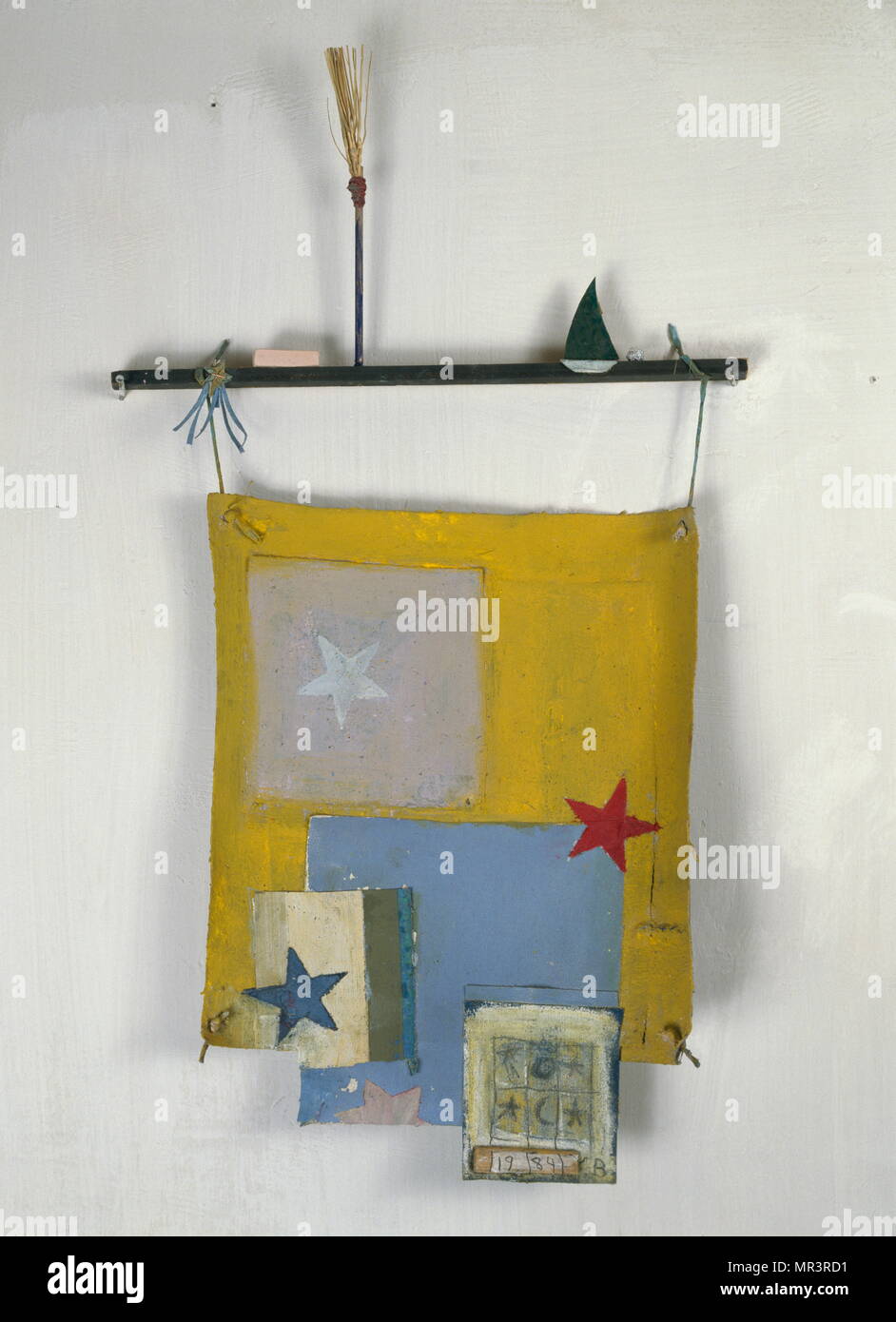 mixed media composition by French-Algerian artist Yves Baume; Born 1933 Stock Photo