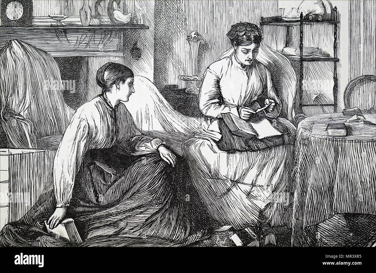 Women reading 19th century hi-res stock photography and images - Alamy
