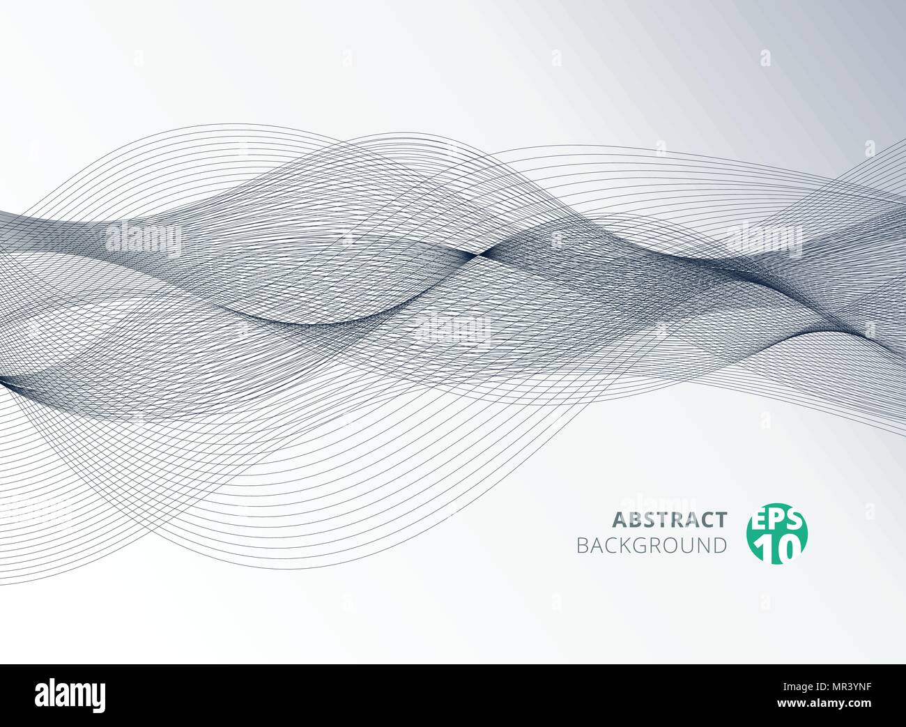Abstract gray color line wave element for design background. Vector ...