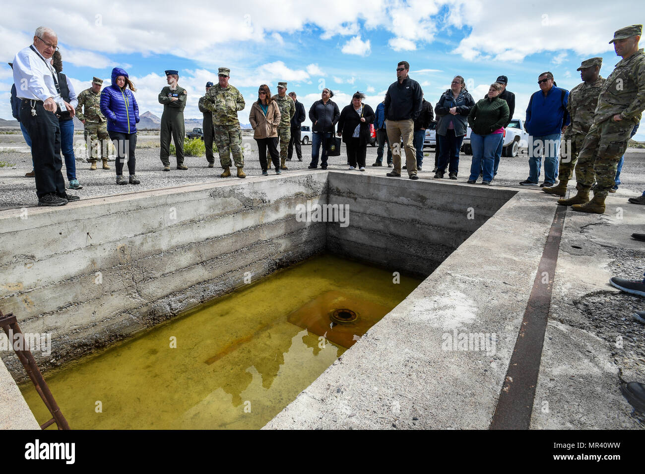 Historic Wendover Museum Foundation President Jim Petersen shows