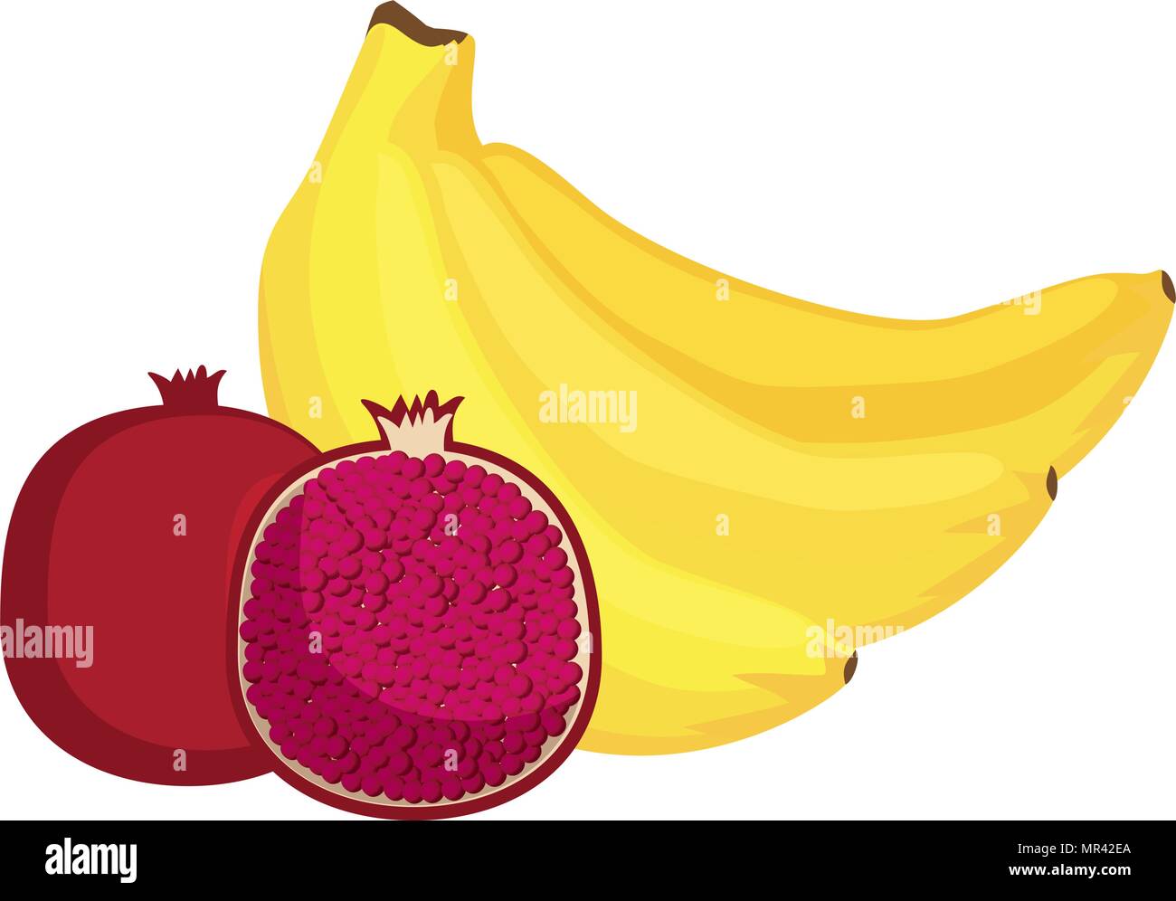 delicious set fruits healthy food Stock Vector Image & Art - Alamy