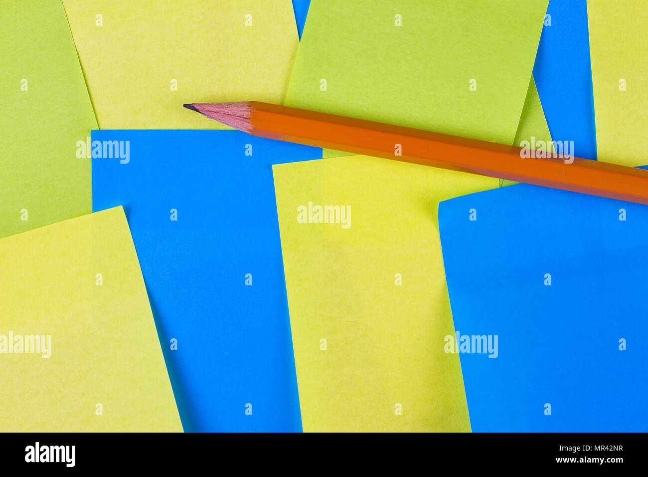 Set Of Multicolored Stickers Or Sheets Of Paper Stock Photo Alamy