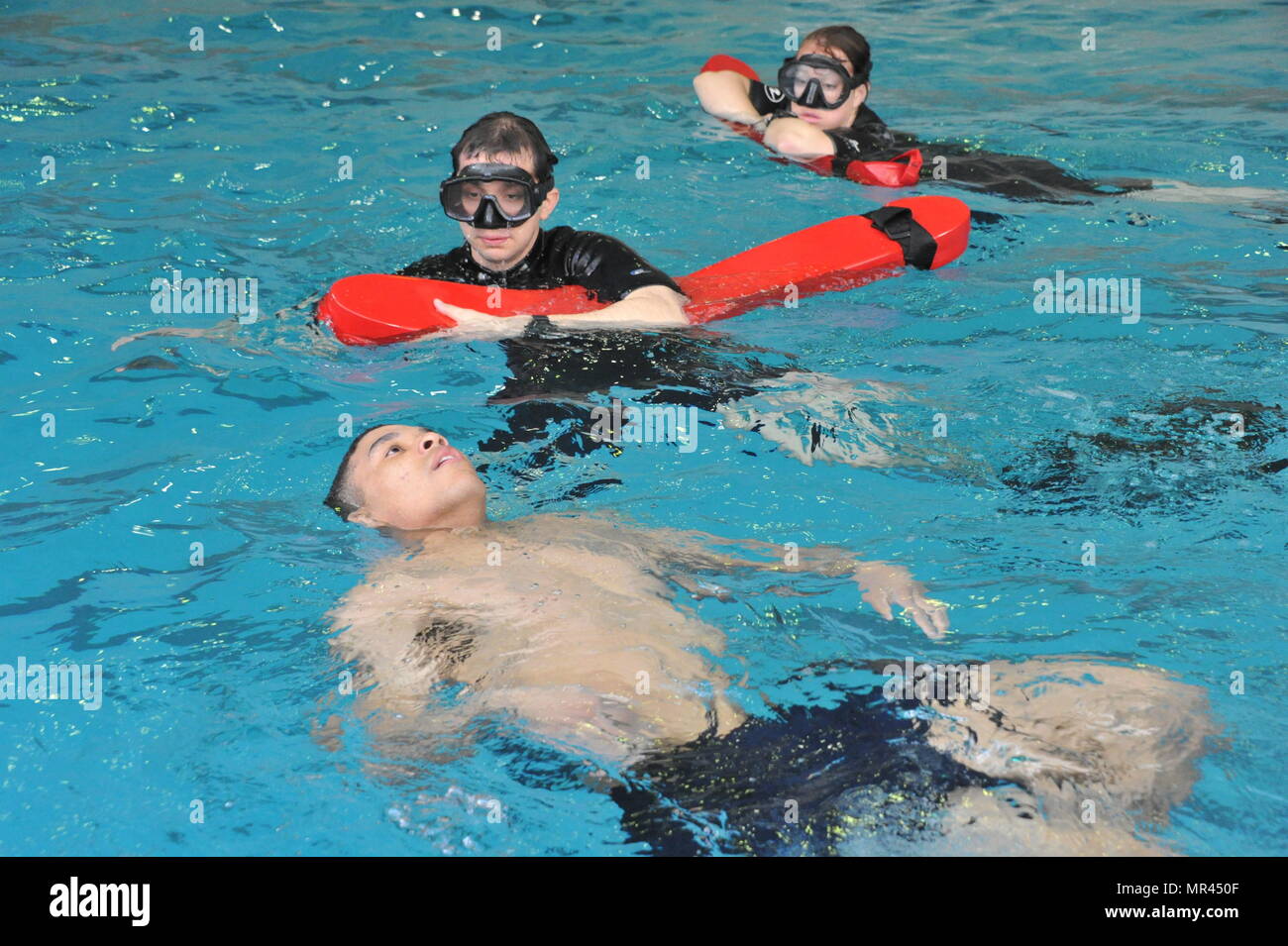 Navy Rtc Pool 170425-N-CM124-388 GREAT LAKES, Ill. (April 25, 2017) Water survival ...