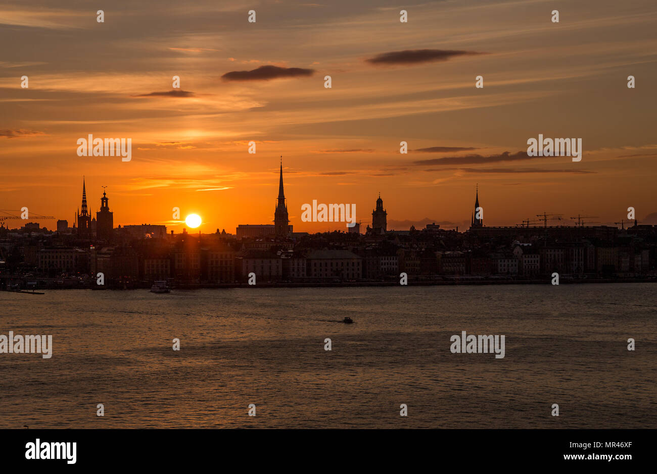 The Swedish capital Stockholm. Die schwedische Hauptstadt Stockholm. Stock Photo