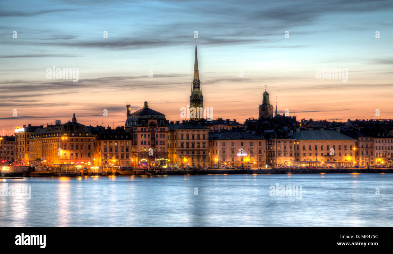 The Swedish capital Stockholm. Die schwedische Hauptstadt Stockholm. Stock Photo