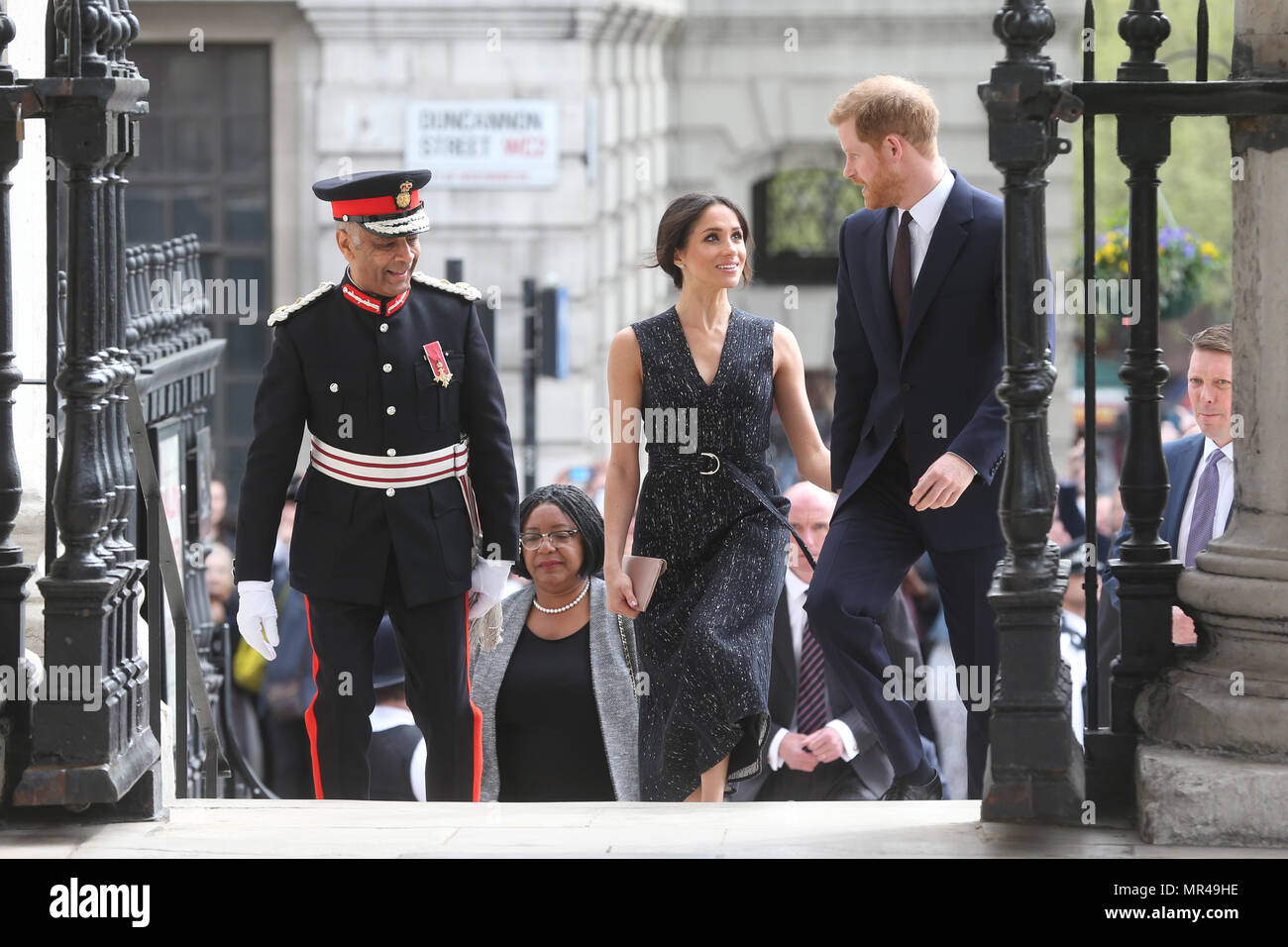 Memorial service to celebrate the life and legacy of Stephen Lawrence, at St Martin-in-the-Fields, Trafalgar Square, London.  Featuring: Prince Harry, Meghan Markle, Kenneth Olisa Where: London, United Kingdom When: 23 Apr 2018 Credit: WENN.com Stock Photo