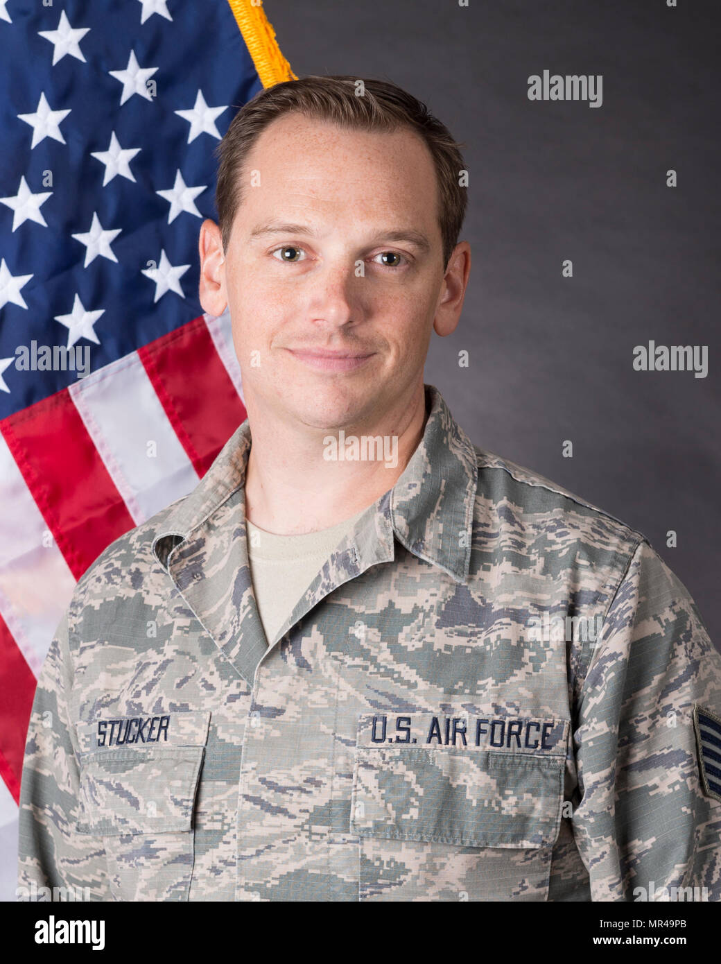 Tech Sgt. Seth Stucker, first sergeant assigned to the 274th Air Support Operations Squadron, New York Air National Guard, Syracuse, is one of two Airmen along with Tech Sgt. Brandon Mason, a support services specialist assigned to the 274th ASOS, who responded to the scene of a car accident outside of the main gate of Hancock Airfield, April 4, 2017. Stucker, who has a medical background in the Air Force, was first on the scene to render aid to the driver and sole occupant of the vehicle that crashed, until EMS and other local emergency services arrived. (U.S. Air National Guard photo by Staf Stock Photo