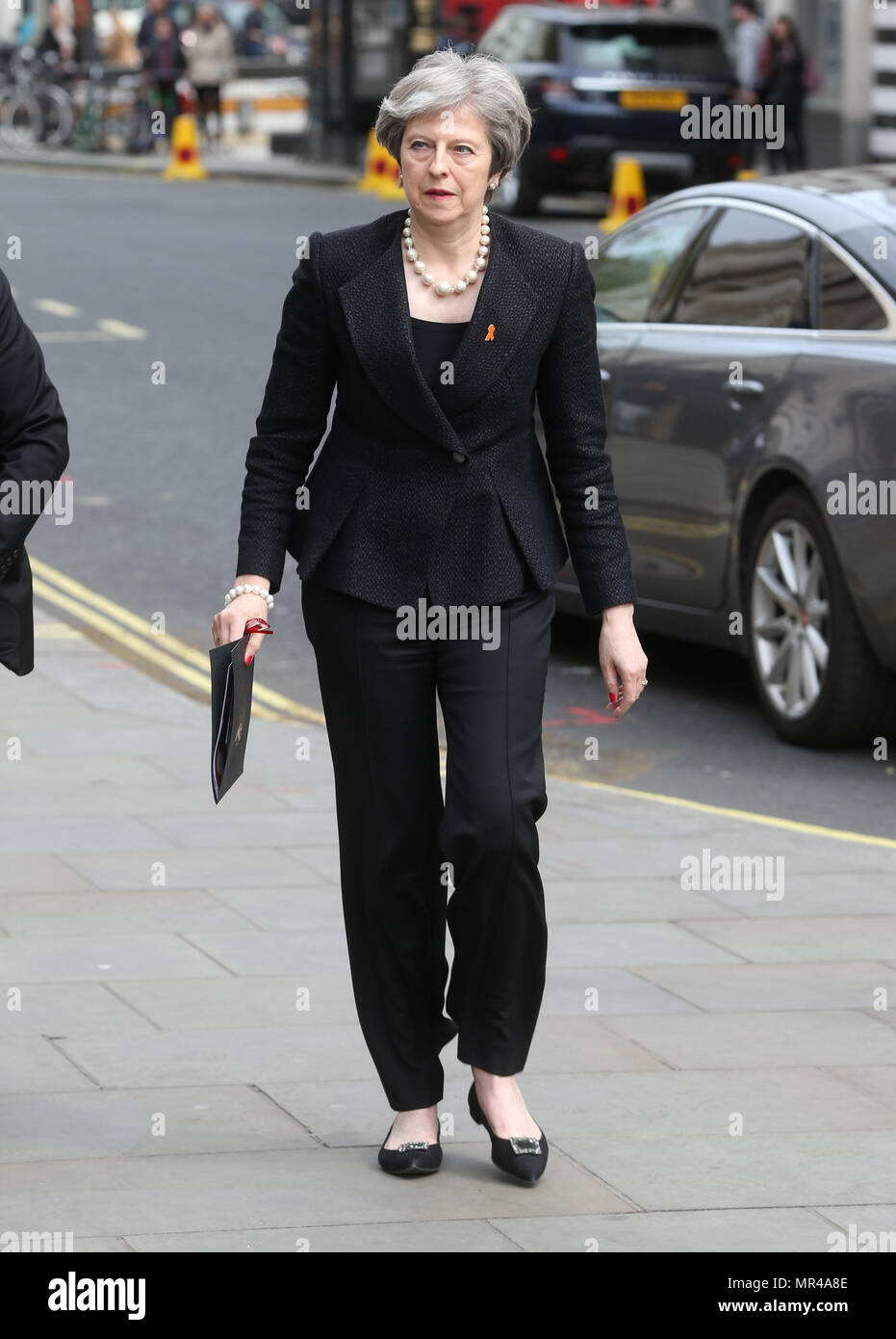 attends Stephen Lawrence memorial service St Martin-in-the-Fields Church, Trafalgar Square, London.  Featuring: Theresa May Where: London, United Kingdom When: 23 Apr 2018 Credit: Danny Martindale/WENN Stock Photo
