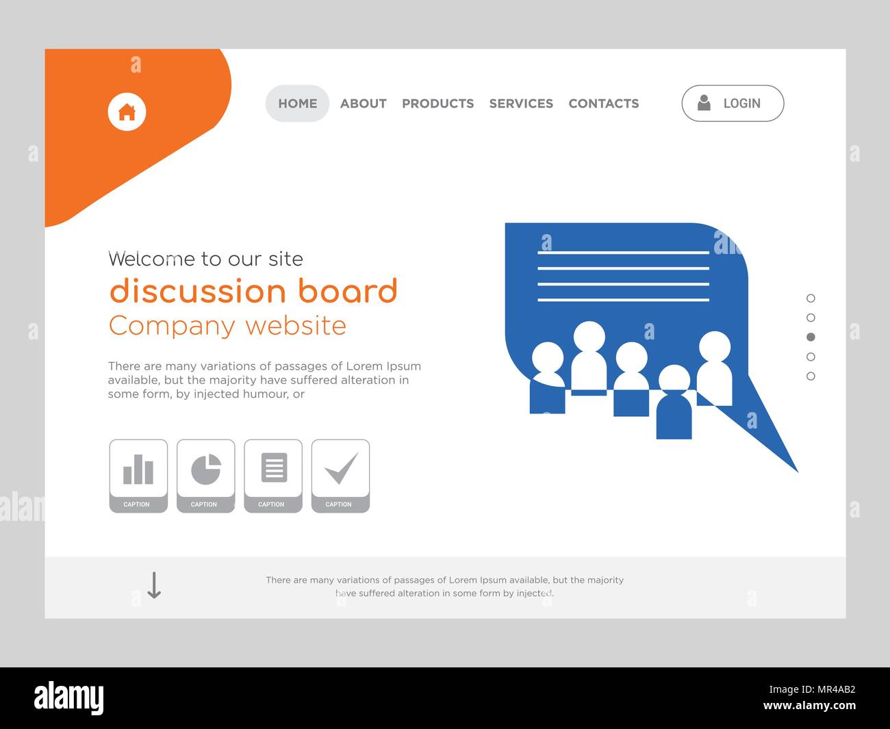 Quality One Page discussion board Website Template Vector Eps, Modern Quality One Page discussion board Website Template Vector Eps, Modern