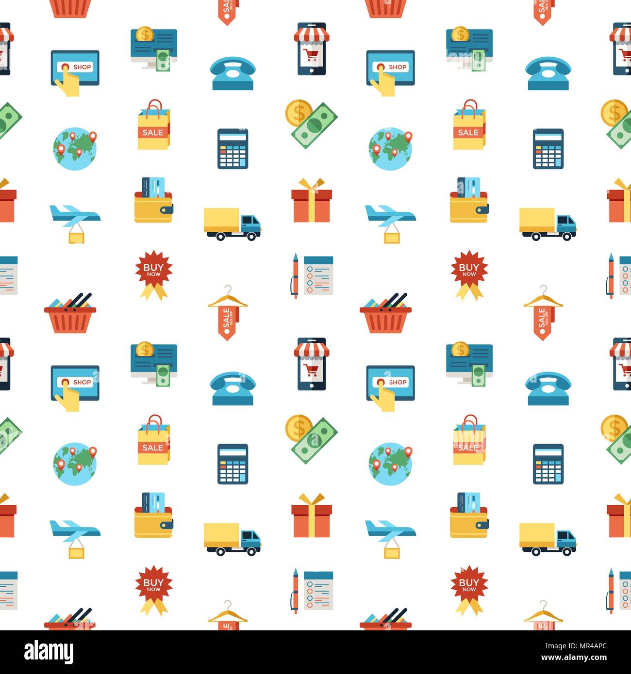Digital vector line icons set mobile shopping and store illustration ...