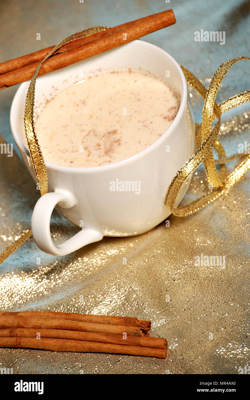 hot chai tea latte with cinnamon sticks Stock Photo Alamy