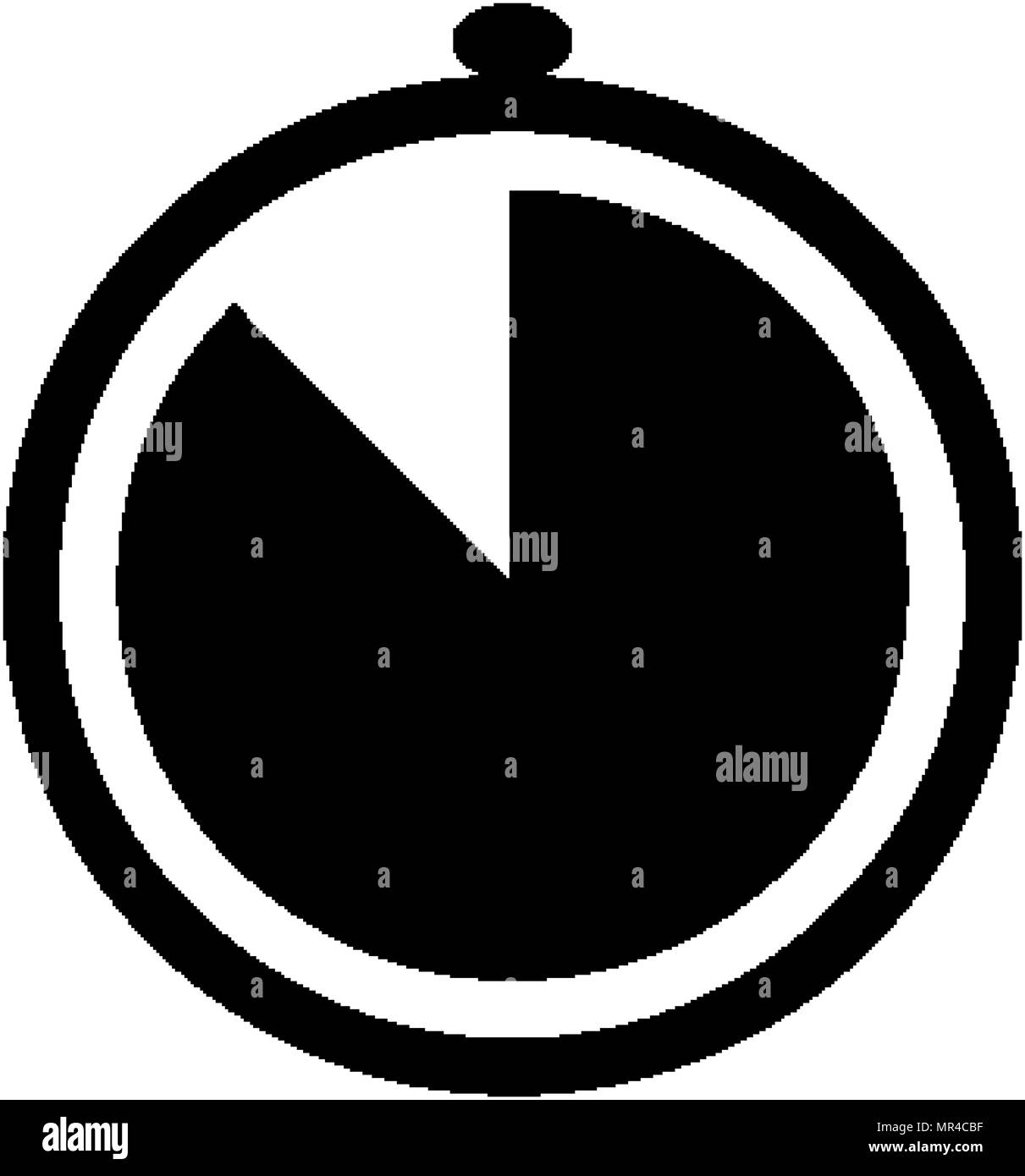 Simple stopwatch icon. Time clock symbol illustration Stock Vector