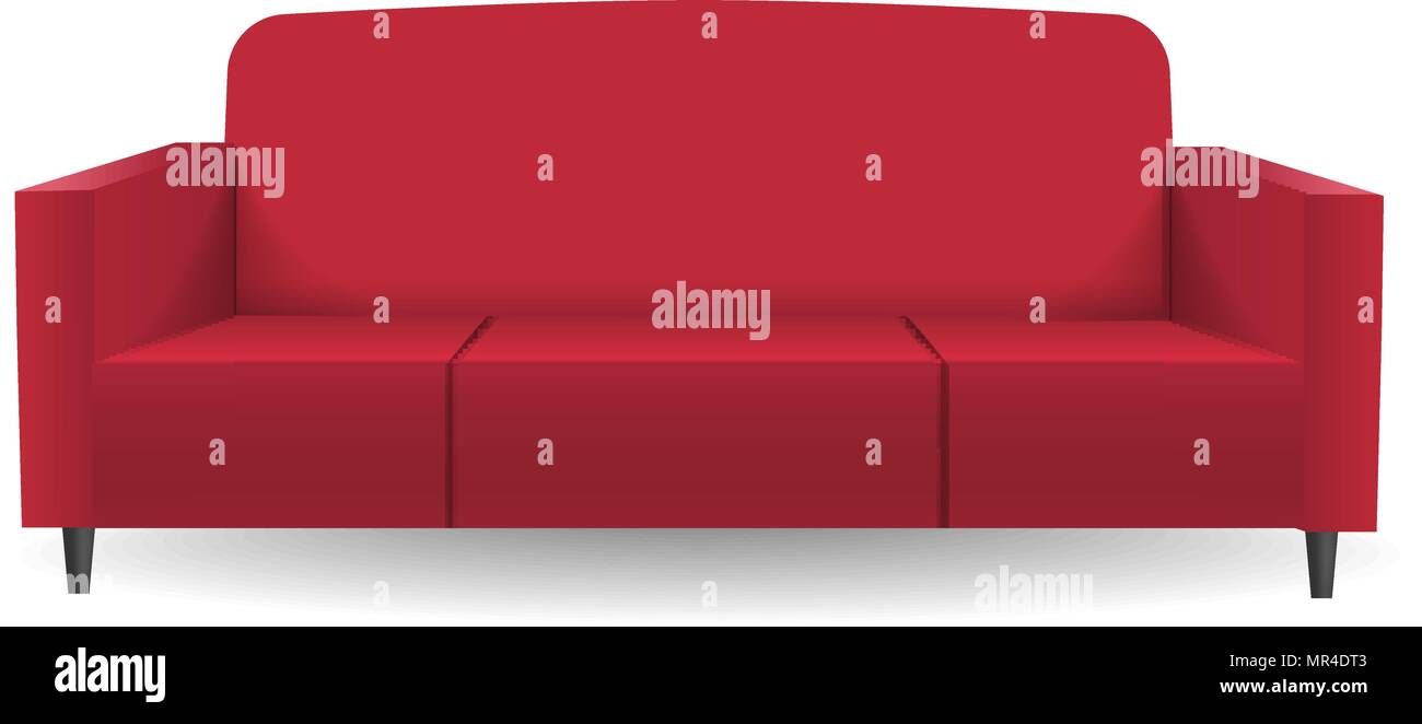 Red sofa mockup, realistic style Stock Vector Image & Art Alamy