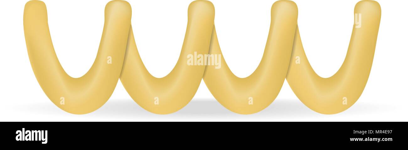 Celentani pasta mockup, realistic style Stock Vector