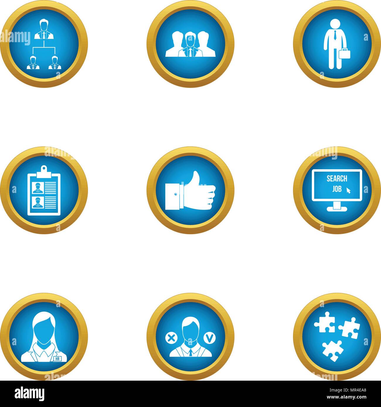 Operating time icons set, flat style Stock Vector Image & Art - Alamy