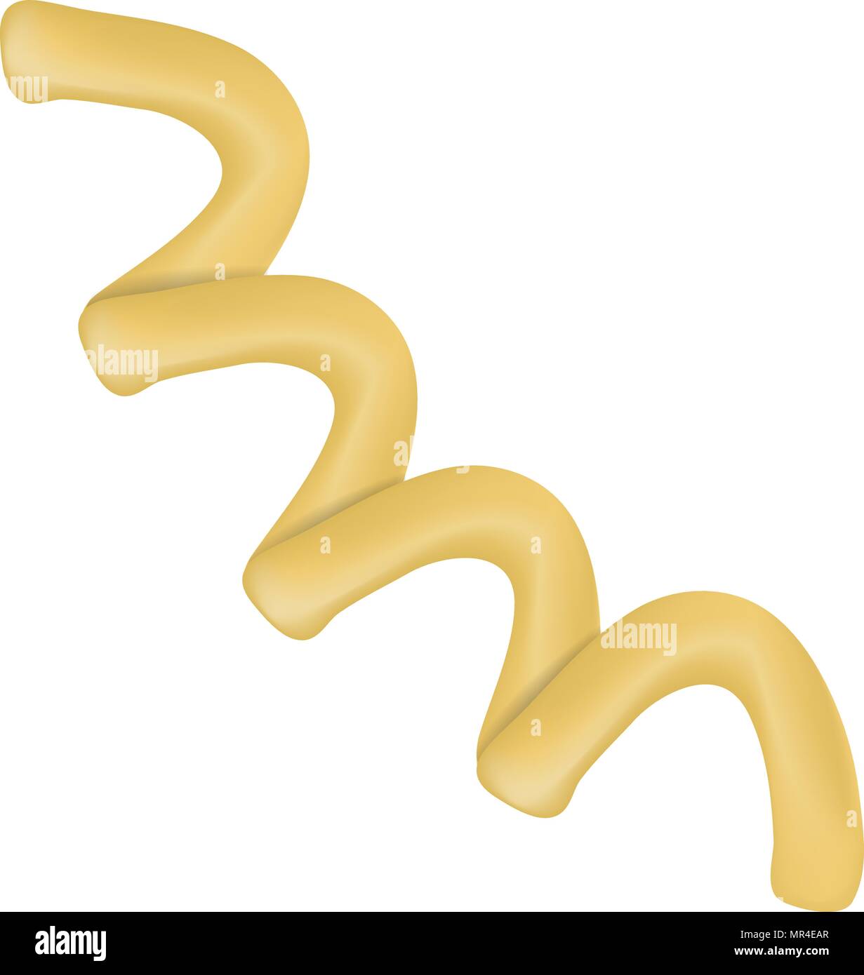 Torchietti pasta mockup, realistic style Stock Vector