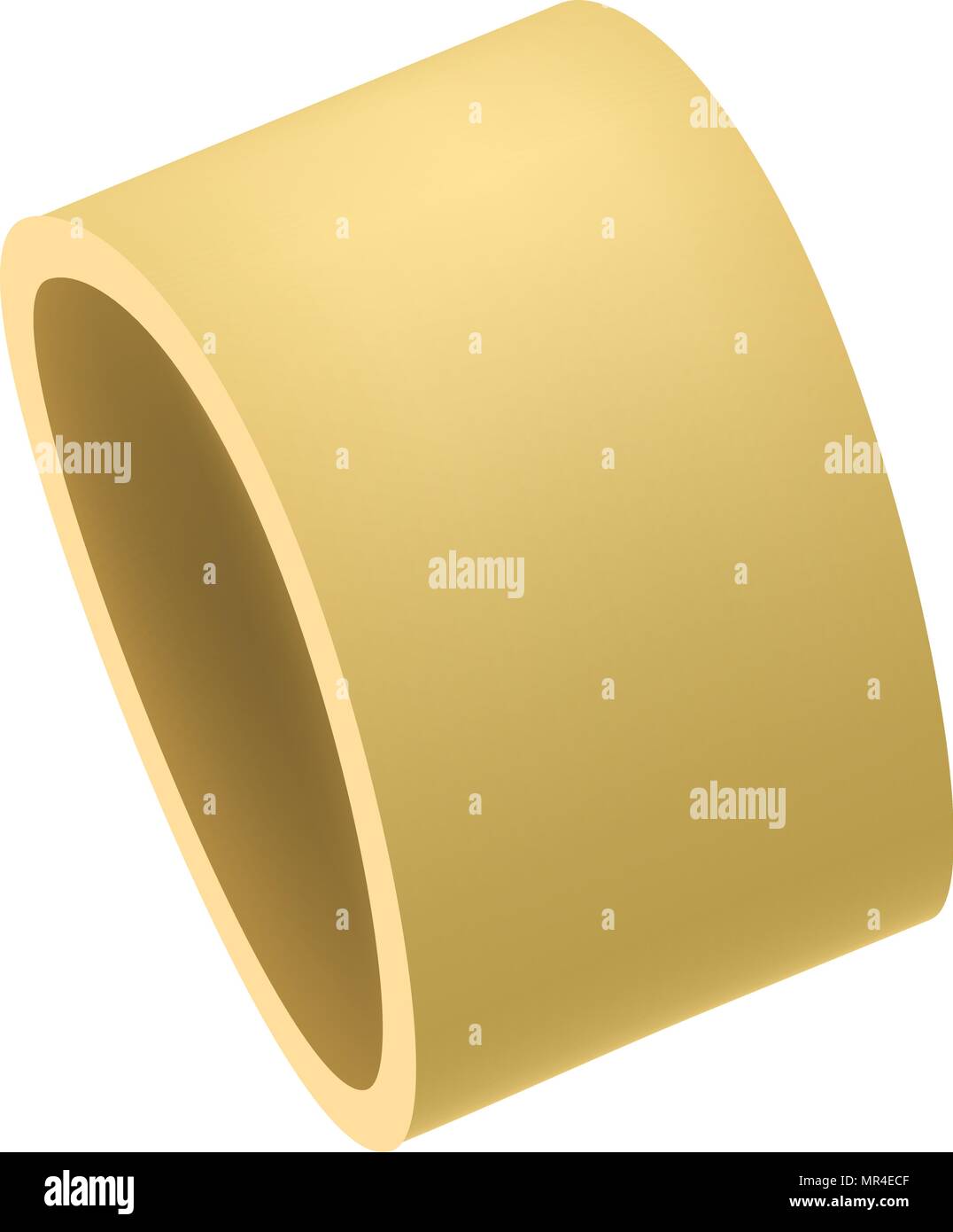 Maniche rigati pasta mockup, realistic style Stock Vector