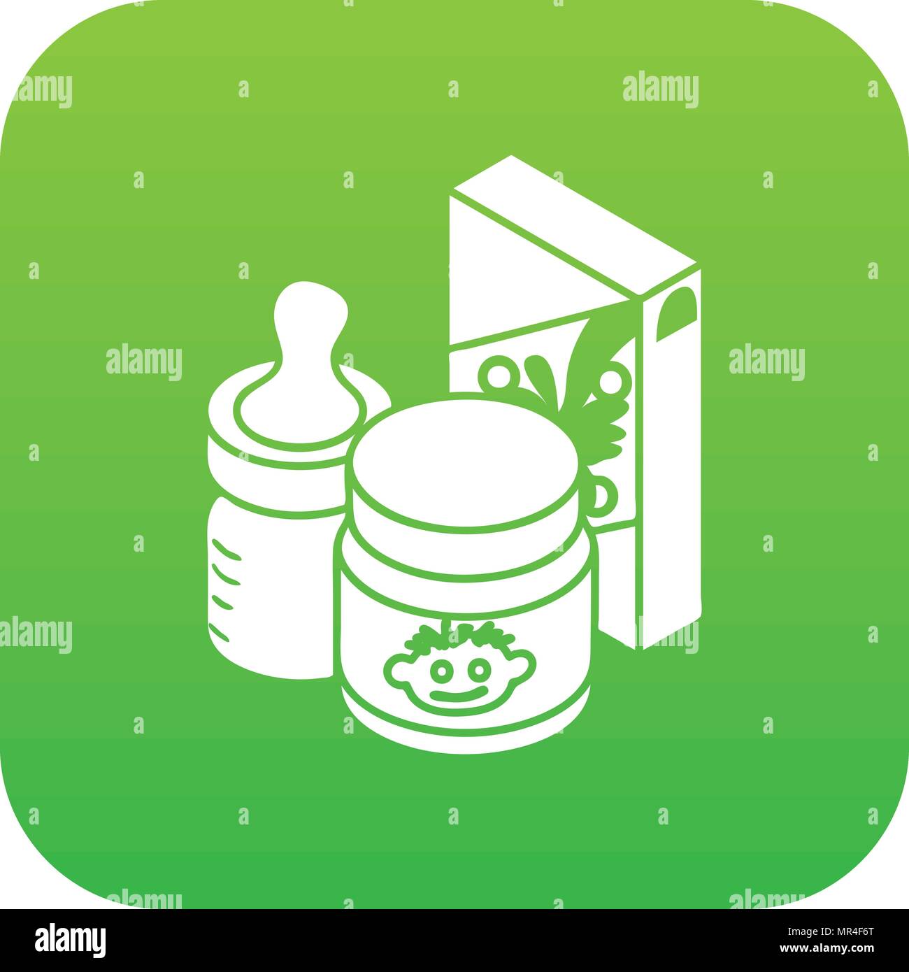 Baby food icon green vector Stock Vector Image & Art Alamy