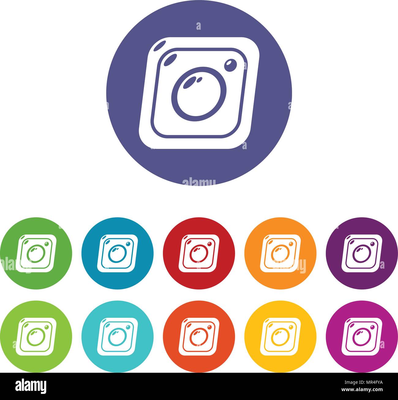Photo icons set vector color Stock Vector Image & Art - Alamy