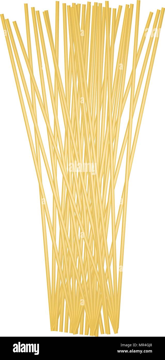 Vermicelli mockup, realistic style Stock Vector