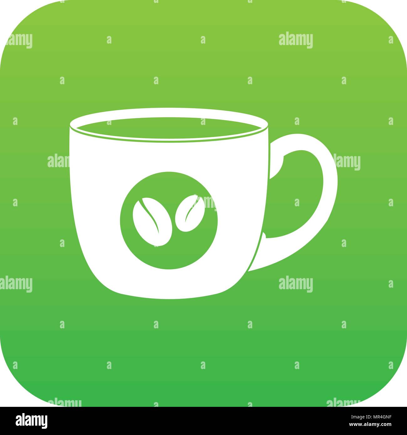 Cup of coffee icon digital green Stock Vector Image & Art - Alamy